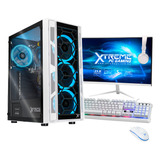 Xtreme Pc Gaming Xtpcr716gbrenoirmcw Amd Radeon Vega Renoir Ryzen 7 5700g 16gb Ssd 500gb Monitor Curvo 23.8 Wifi White