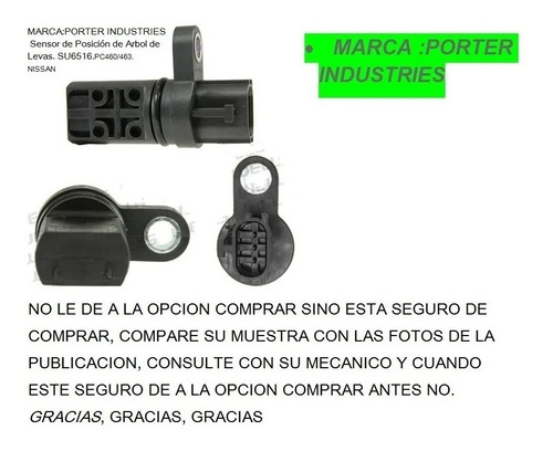 Sensor Arbol Leva Nissan Sentra 00-04 MaximaFrontier Su6516 Foto 4