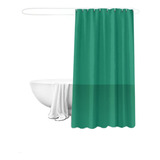 Cortina Baño Verde Pino Impermeable 180x180 Cms + 12 Ganchos