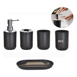 5 Piezas Accesorios Baño Set De Regalo De Plástico Mate