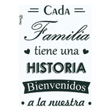 Wallsticker Vinilico Autoadhesivo Frase Familia Muresco 16571