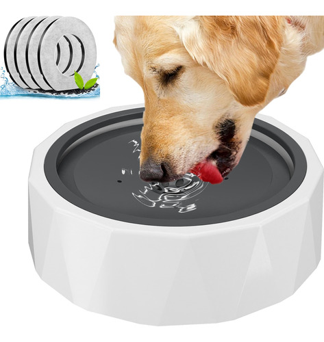 Plato Bebedero Antiderrame De Agua Mascotas - Perros Y Gatos