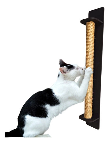 Arranhador De Parede Vertical Madeira Com Sisal Para Gatos 