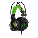 Fone Ouvido Headset Gamer Swan Pc Usb P2 Led Warrior Ph225