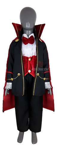 Disfraz Niño Vampiro Dracula Halloween Capa Catrin
