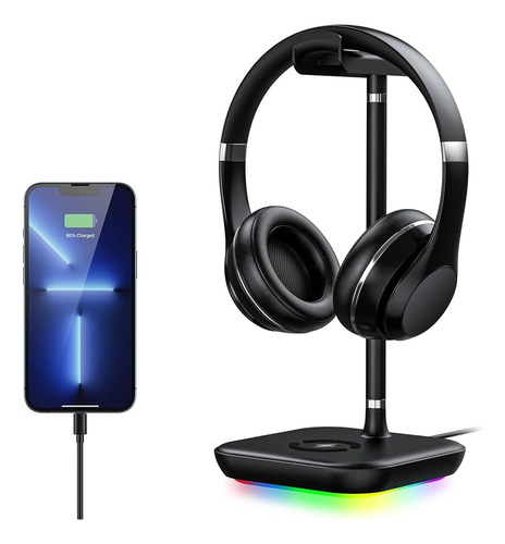 Almah Rgb Gaming Headphone Headset Stand Para Escritorio, Ac