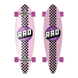 Longboard Pintail Rad Checkers Stipe Pink 9 