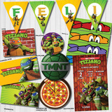 Kit Imprimible Personalizado Tortugas Ninja Candy Deco Invit