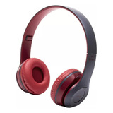 Audífonos Diadema Over-ear Inalámbricos Bluetooth P47 Rojo