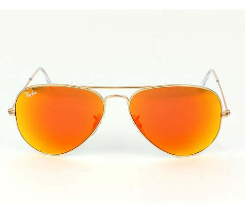 Anteojos De Sol Ray Ban Aviator 3025 112/69 Naranja Espejado