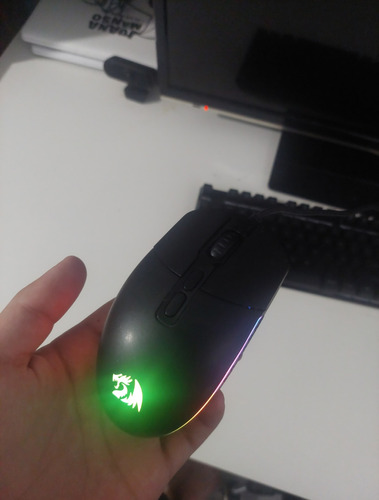 Mouse Demouse Gamer  Redragon Invader M719 Rgb Color Negro