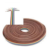 05mt Cabo Flat Cable 10 Vias 22awg Colorido  10x22