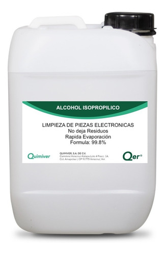 Alcohol Isopropílico 99.8% Puro 4 Litros 