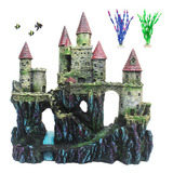 Castillo Decorativo Pinnby, Para Acuario, Resina, 3 Piezas