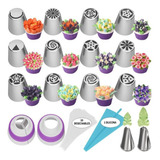 Bicos De Confeitar Russo Esfera Flores Inox 27pcs