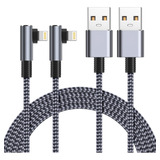 Cable Usb Para iPhone Lightning 3a Carga Rápida,1m+3m 2pzs