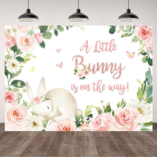 Fondo De Pascua De Conejo De 7 X 5 Pies Para Baby Shower, Un