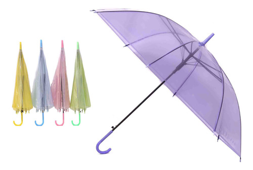 Paraguas Transparente Grande X6 Adultos Diam 90cm X Mayor