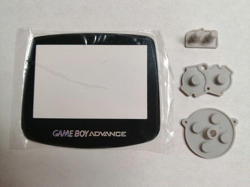 Goma Conductora Botones  Gameboy Advance Y Mica Cristal Gba.
