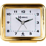 Despertador Quartz Herweg Ref: 2642-029 Dourado Retangular