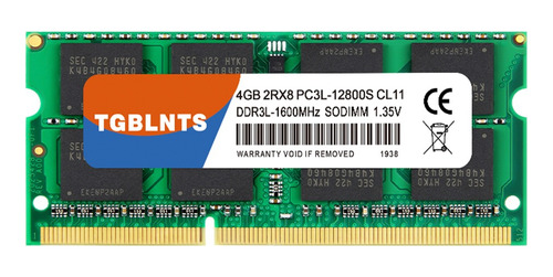 Memoria Ram Ddr3 1600 Sodimm 4gb Tgblnts Pc3l-12800s Laptop