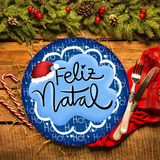 Jogo 6 Capas Sousplat Suplat Natal Natalino 35cmx 35cm N2023 Cor Azul Natal - 2023