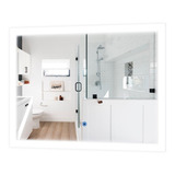 Espejo Luz Led Rectangular 80x60cm Tactil Accesorios Baño