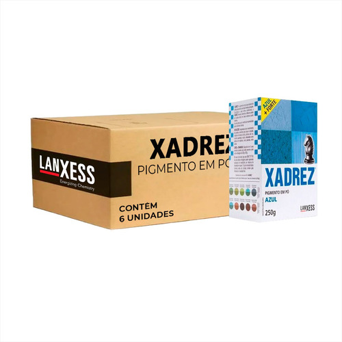 6 Corante Pigmento Pó Xadrez 250g Varias Cores Cimento Tinta