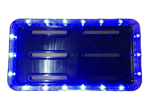 Porta Placa Para Moto Color Azul Con 12v 1pz