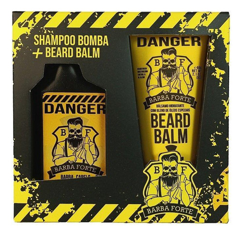 Kit Viagem Para Barba Balm E Shampoo Bomba Danger