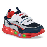 Tenis Con Luces Padma Azul O-roj Para Niño Los Gomosos