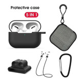 Funda Rigida Case Para Auriculares AirPods Pro 5 En 1 Gancho