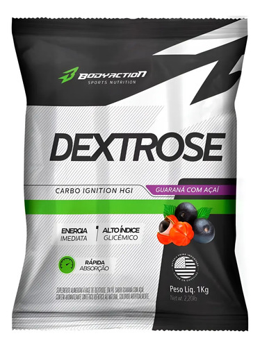 Dextrose Original Premium Pura Saco 1kg Bodyaction | MercadoLivre