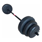 Barra Recta Para Pesas Gym 70lbs Ajustables Reforzada