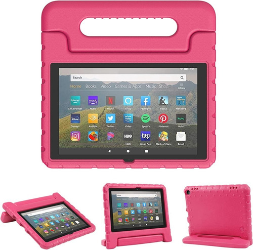 Funda Para Amazon Fire Hd8/hd8 Plus 2020 Agarradera Goma 