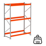 Porta Pallet Cinza Laranja 200x120x60 Paletes Palet 750kg Cor Cinza Com Laranja