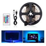 Tira Led Rgb 5050 Usb 3m + Control Tv Pc Gamer Deco Tik Tok