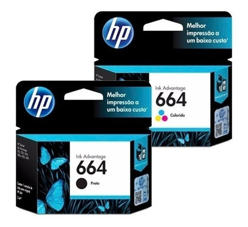 Pack Cartuchos Hp 664 Tri Color + Negro