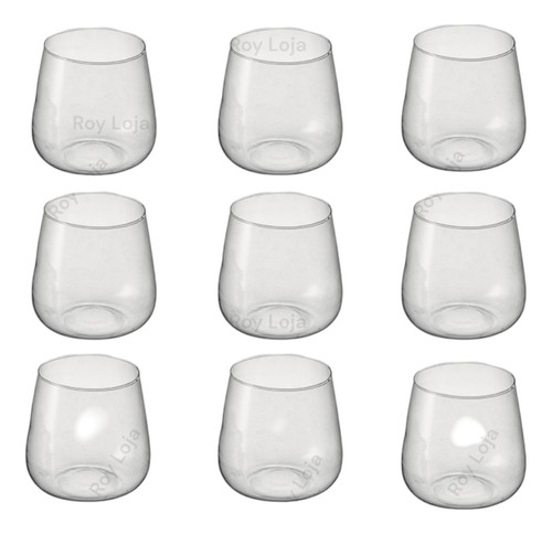 Vaso Pequeno 1 Litros Kit 10 Vidro Conhaque Centro De Mesa