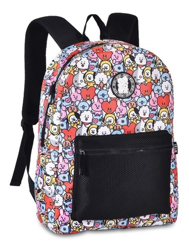 Mochila Escolar Juvenil Bts Bt21 Bangtan Korea Oficial 