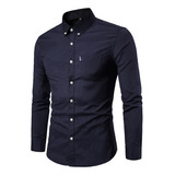 Camisa De Vestir Tipo Oxford Para Hombre, Bolsillo En El Pec