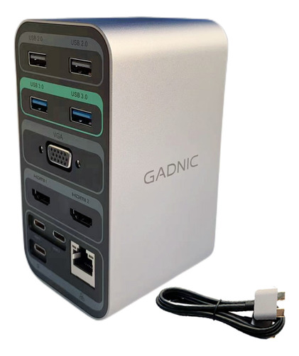 Adaptador Usb C Gadnic Monitor Dual Windows Mac