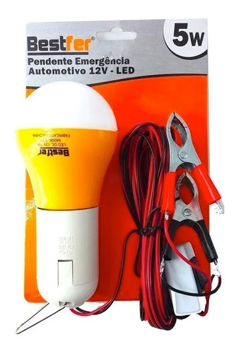 Luz Luminária Pendente Emergência Automotivo 12v Com Led 5w