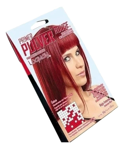 Polvo Decolorante Cabello Pigmento Color Rojo Borgoña Cobriz