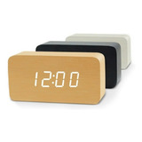 Relógio Digital Led Despertador Madeira Bambu Oferta!!!