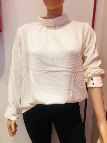 Blusa Crepe Cuello Alto  Talles Grandes Y Especiales