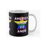 Taza America Amor Es Amor Hispanic Gay Pride Rainbow Flag LG
