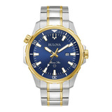 Relógio Masculino Bulova Marine Star Prateado E Ouro 98b384