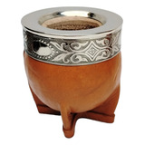 Mate Uruguayo Imperial Calabaza Y Cuero Vaqueta Premium Caja