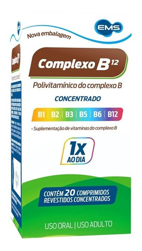 Complexo B12 Ems Concentrado C/ 20 Comp